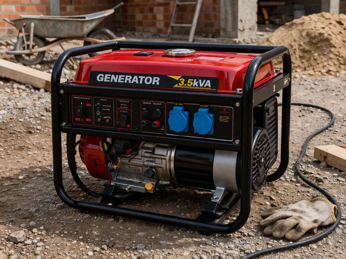 Foto do equipamento Gerador Portátil a Gasolina 35kVA