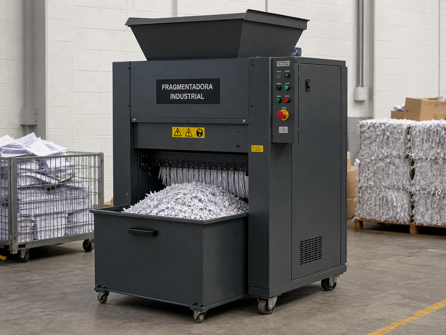 Foto do equipamento Fragmentadora de Papel Industrial